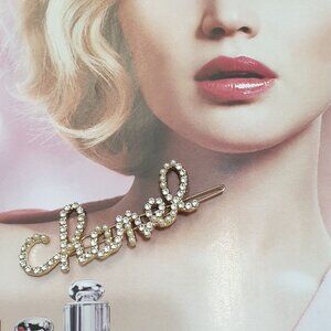 Women Gold Metal Crystals Hair Clip Pin Fashion Formal Casual Accessory Gift